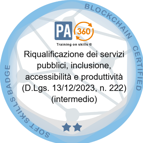 Riqualificazione dei servizi pubblici, inclusione, accessibilità e produttività (D.Lgs. 13/12/2023, n. 222) (intermedio)